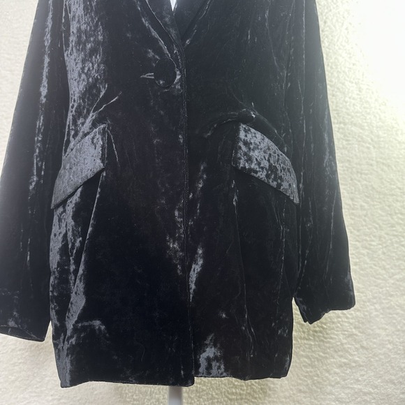 Cabi Blazer Womens XS Velvet Crushed Stretch Button Jacket Long Sleeve Pockets‎ - Picture 6 of 12